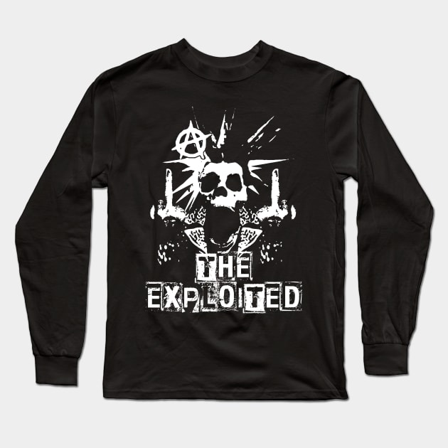 exploited skeleton punk Long Sleeve T-Shirt by calistoneug